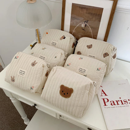 Cotton Stroller Diaper Organizer – Hanging Baby Essentials Bag