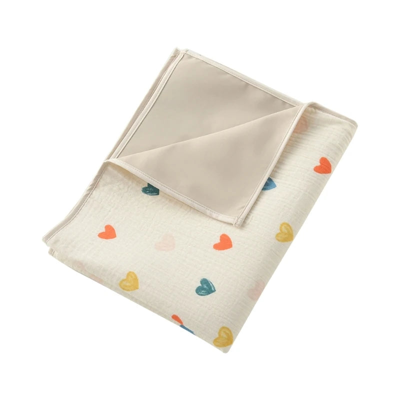 Portable Baby Diaper Table Protector - Reusable Waterproof Cotton Changing Pad