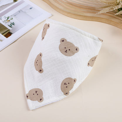 Cotton Baby Bandana Bib – Soft Feeding & Drool Scarf
