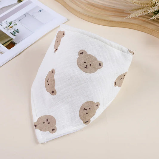 Cotton Baby Bandana Bib – Soft Feeding & Drool Scarf