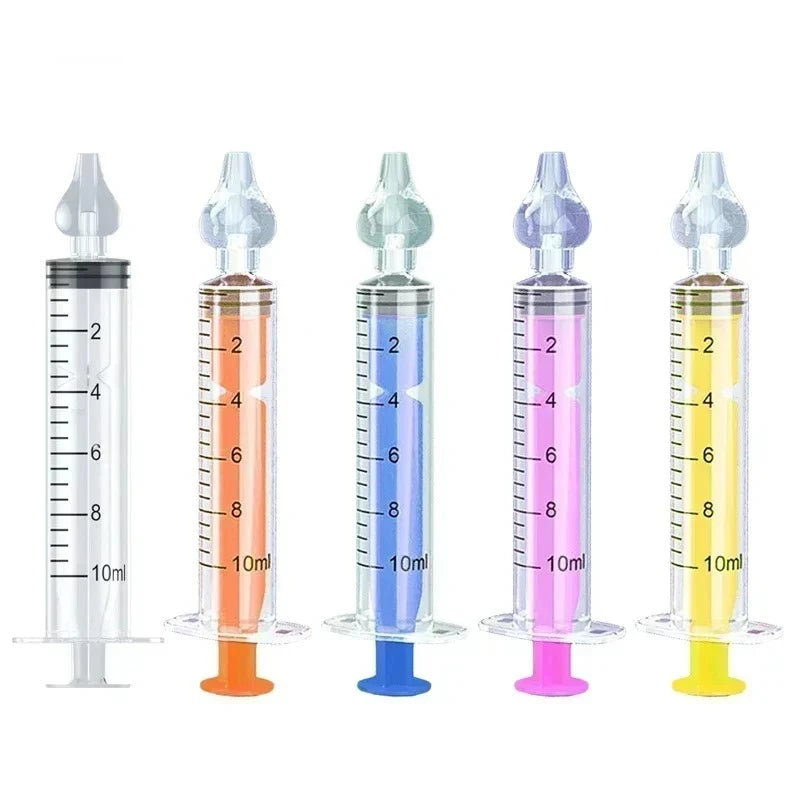 1/2/4/5/6/7PCS Silicone Baby Nasal Aspirator Syringe Baby Nose Cleaner Rhinitis Nasal Washer Irrigator Nose Washing for Children