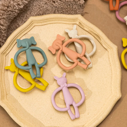 Silicone Baby Teether – Cartoon Gum Relief Toy 3+ Months