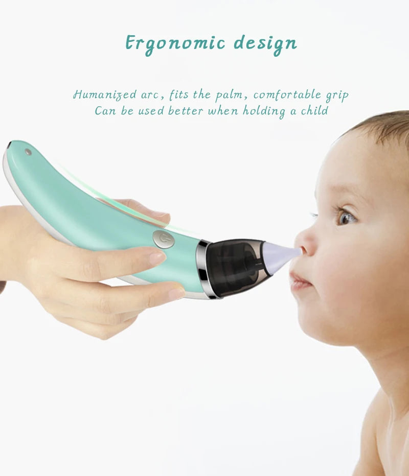 Electric Baby Nasal Aspirator - Safe Hygienic Nose Cleaner for Newborns & Infants