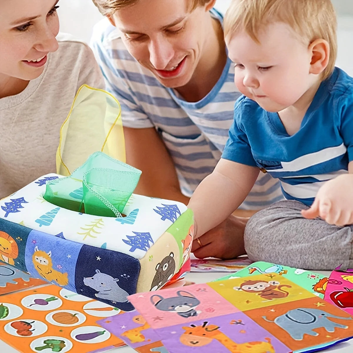 Baby Montessori Magic Tissue Box - Educational Sensory Toy & Busy Board for Kids