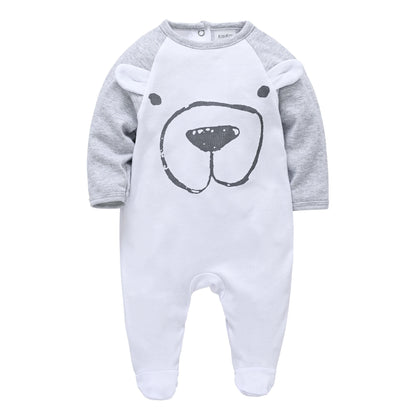 KAVKAS Baby Cotton Rompers – Cartoon Jumpsuit Set 0–12 Months