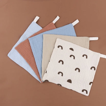 5-Pack Gauze Baby Burp Cloths – Soft Absorbent Towels