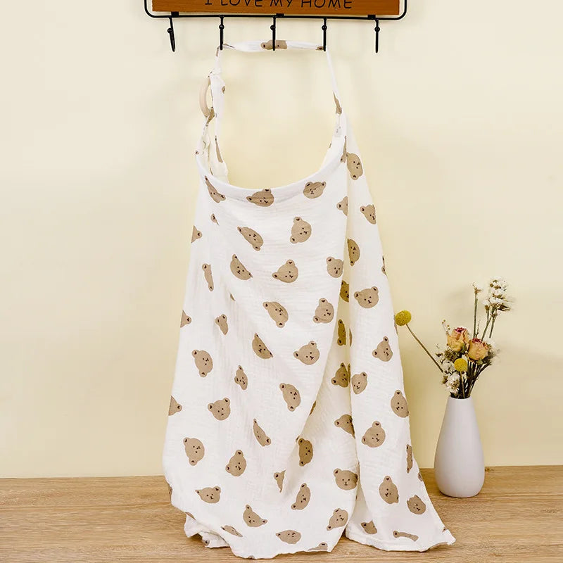 Premium Cotton Nursing Cover - Adjustable Privacy Breastfeeding Apron