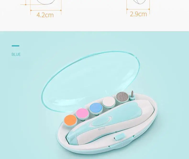 Electric Baby Nail Grinder - 6-in-1 Safe Manicure Kit for Newborns & Toddlers