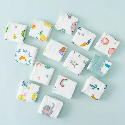 6-Layer Muslin Baby Towel – Soft Face & Burp Cloth