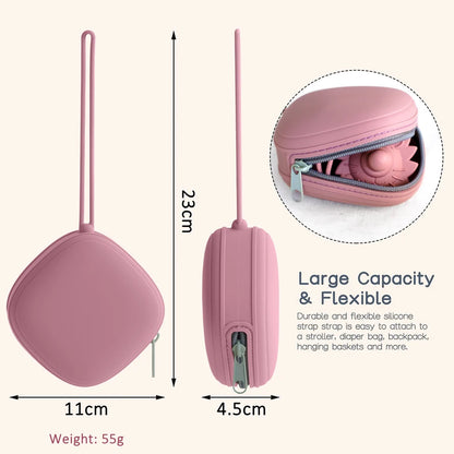 Silicone Pacifier Case – Portable Zipper Soother Holder