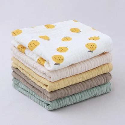 5-Pack Gauze Baby Burp Cloths – Soft Absorbent Towels