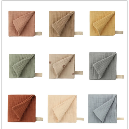 5-Pack Baby Muslin Towel Set - Soft Cotton Gauze Washcloths for Newborns