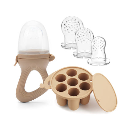 Silicone Baby Fruit Feeder & Teether with Freezer Tray
