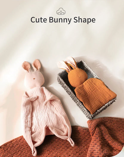 Bunny Muslin Cotton Doudou – Baby Comfort Cloth