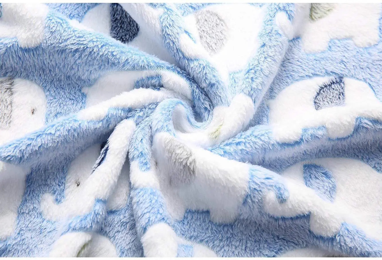 Cute Elephant Baby Blanket - Soft Coral Velvet Swaddle Wrap & Stroller Cover