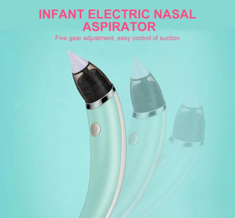 Electric Baby Nasal Aspirator - Safe Hygienic Nose Cleaner for Newborns & Infants