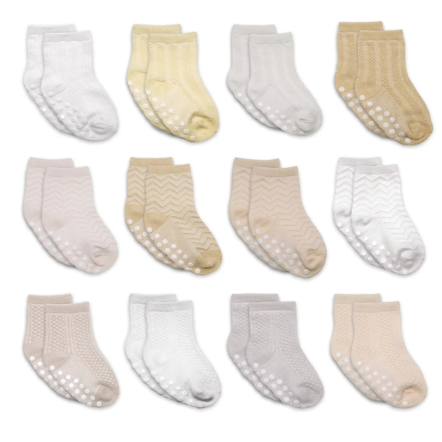 12 Pairs/lot 0 to 4 Yrs Cotton Children's Anti-slip Non Skid Socks For Boys Girl Floor Kid Sock With Rubber Grips Four Season