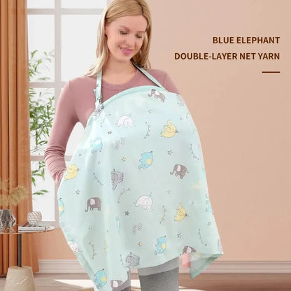 Summer Nursing Cover - Lightweight Breathable Breastfeeding Cape & Privacy Towel