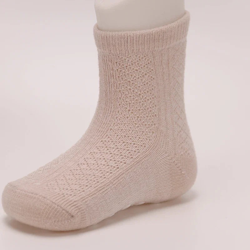 12 Pairs/lot 0 to 4 Yrs Cotton Children's Anti-slip Non Skid Socks For Boys Girl Floor Kid Sock With Rubber Grips Four Season
