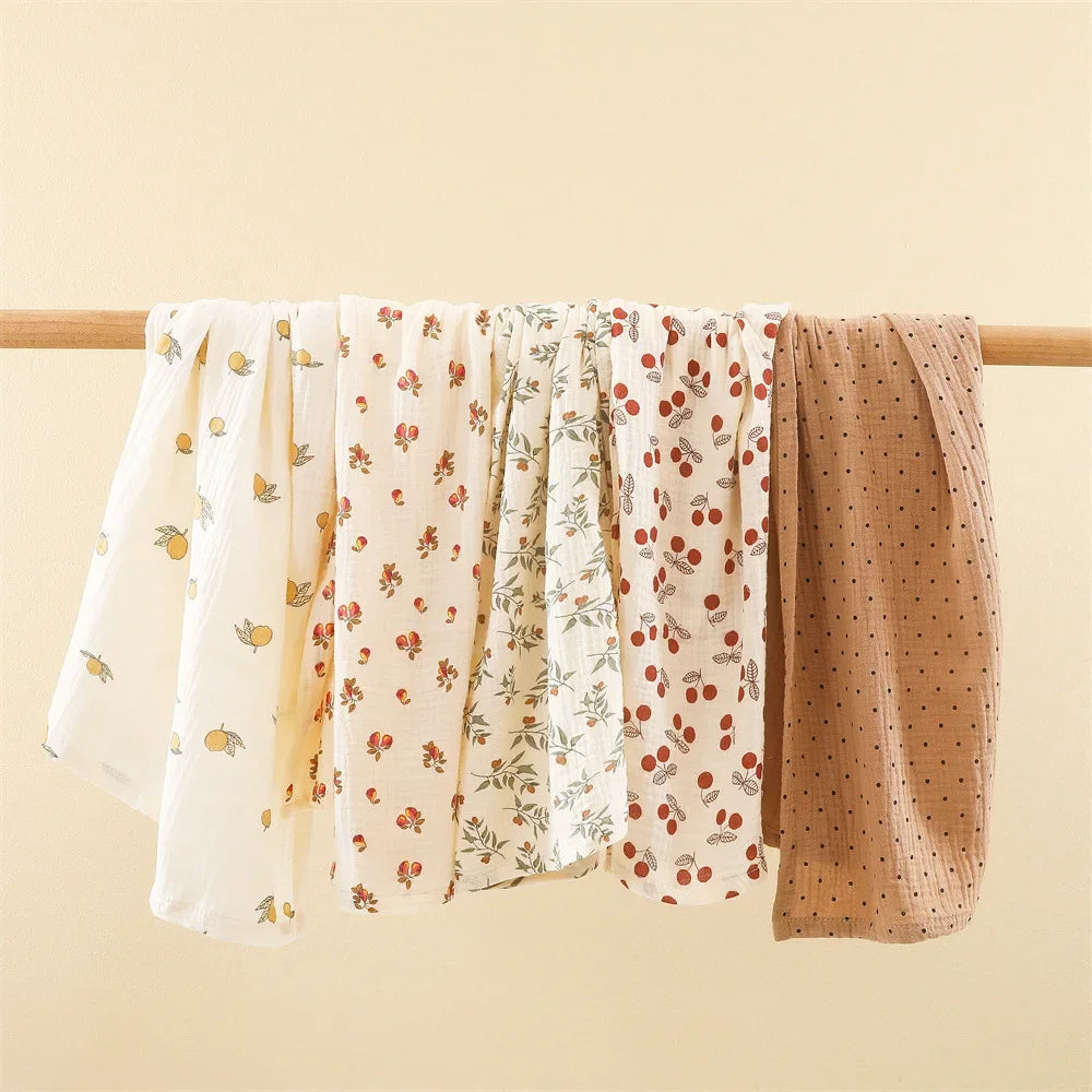 Cotton Receiving Blanket for Newborn Gauze Muslin Baby Blanket  New Born Swaddle Wrap Kids Bath Towel Baby Stroller Blanket