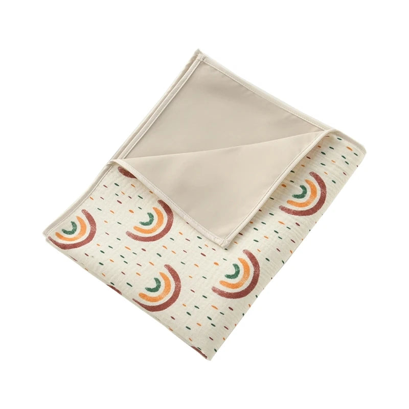Portable Baby Diaper Table Protector - Reusable Waterproof Cotton Changing Pad