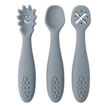 3-Piece Baby Learning Spoon Set – Weaning Utensils