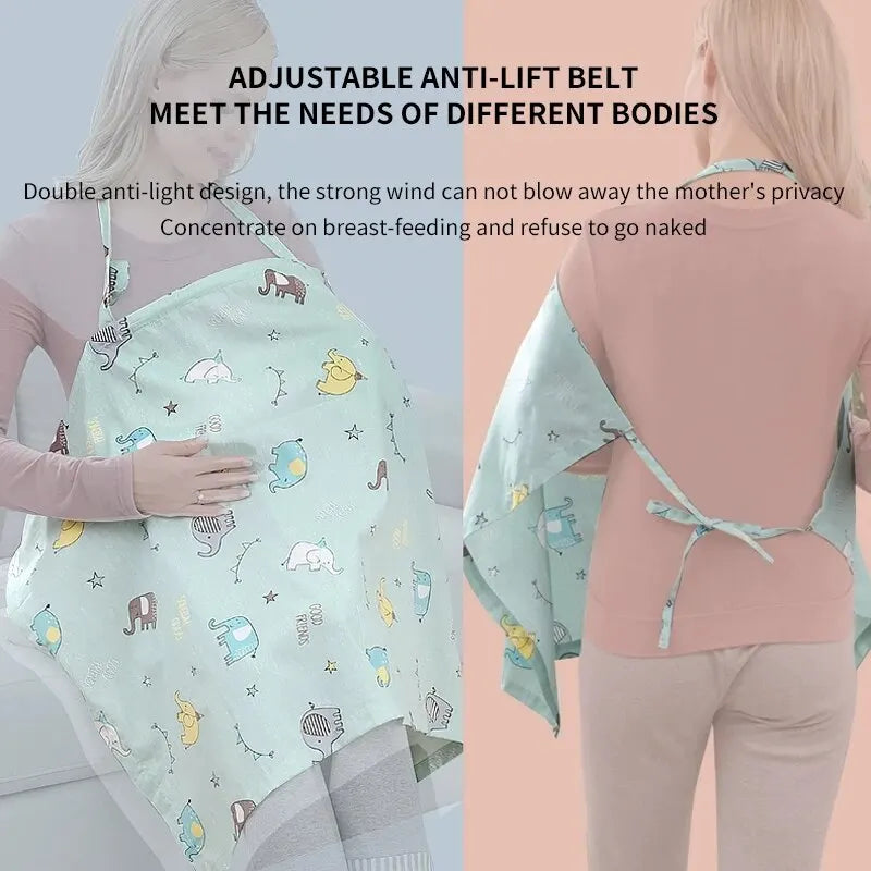 Summer Nursing Cover - Lightweight Breathable Breastfeeding Cape & Privacy Towel