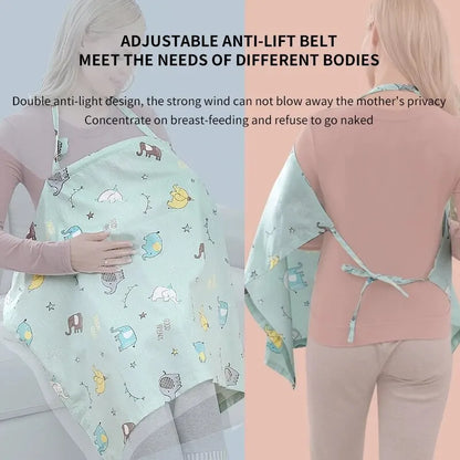 Summer Nursing Cover - Lightweight Breathable Breastfeeding Cape & Privacy Towel