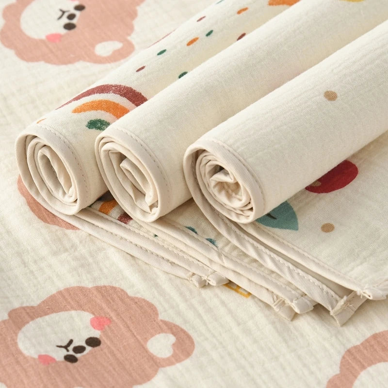 Portable Baby Diaper Table Protector - Reusable Waterproof Cotton Changing Pad