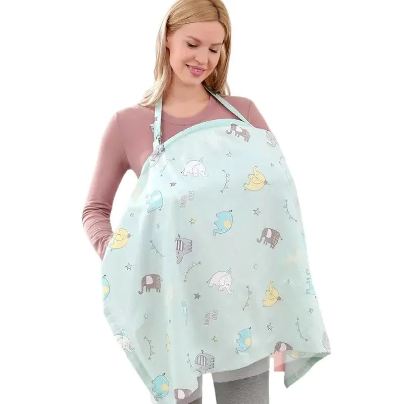 Summer Nursing Cover - Lightweight Breathable Breastfeeding Cape & Privacy Towel
