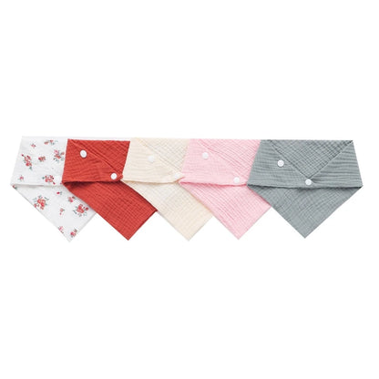 5-Pack Gauze Baby Burp Cloths – Soft Absorbent Towels