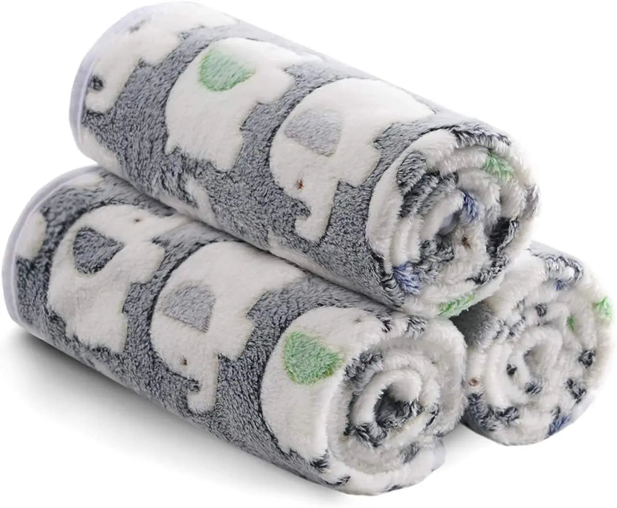 Cute Elephant Baby Blanket - Soft Coral Velvet Swaddle Wrap & Stroller Cover