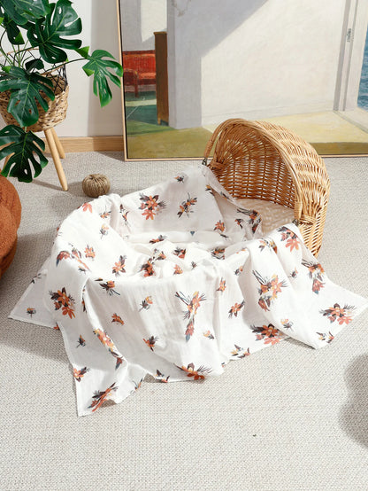 Kangobaby Cotton Muslin Swaddle Blanket & Bath Towel