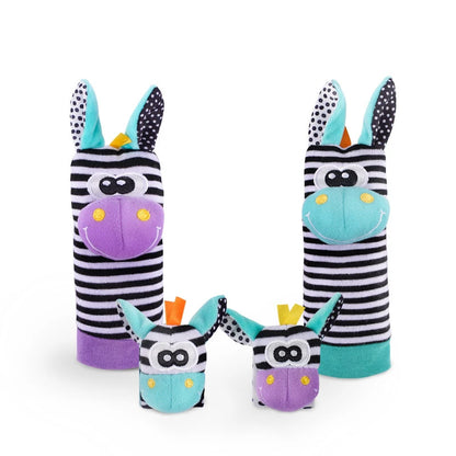 4-Piece Baby Wrist Rattle & Foot Finder Set