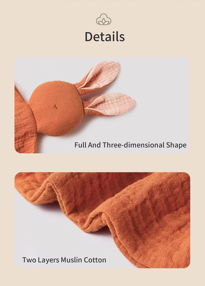 Bunny Muslin Cotton Doudou – Baby Comfort Cloth