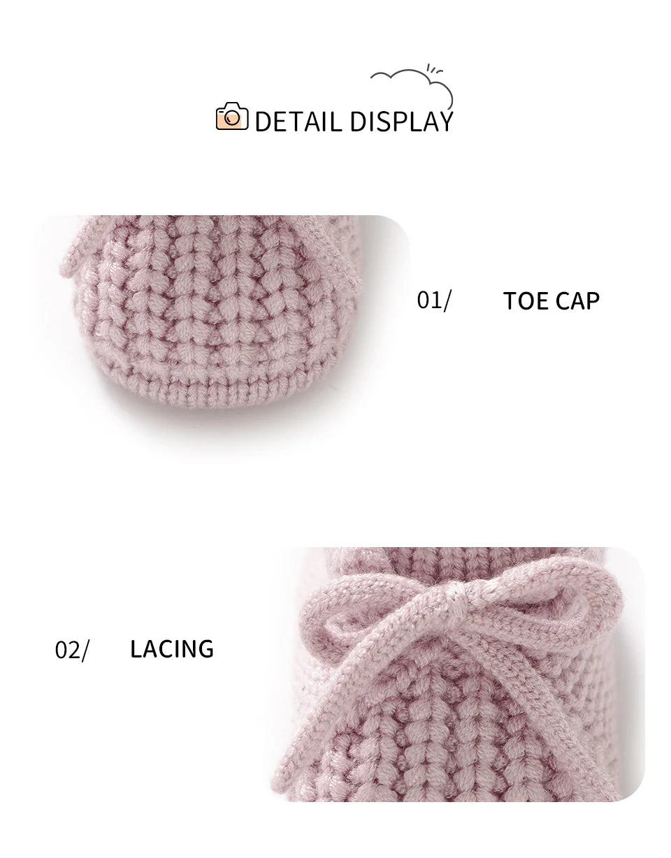 Baby Shoes Knitted Newborn Bed Footwear 0-18M Warm Clothing Accessories Infant Boys Girls First Boots Fashion Solid Toddler Kid