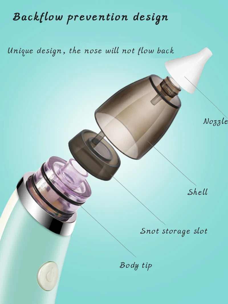 Electric Baby Nasal Aspirator - Safe Hygienic Nose Cleaner for Newborns & Infants