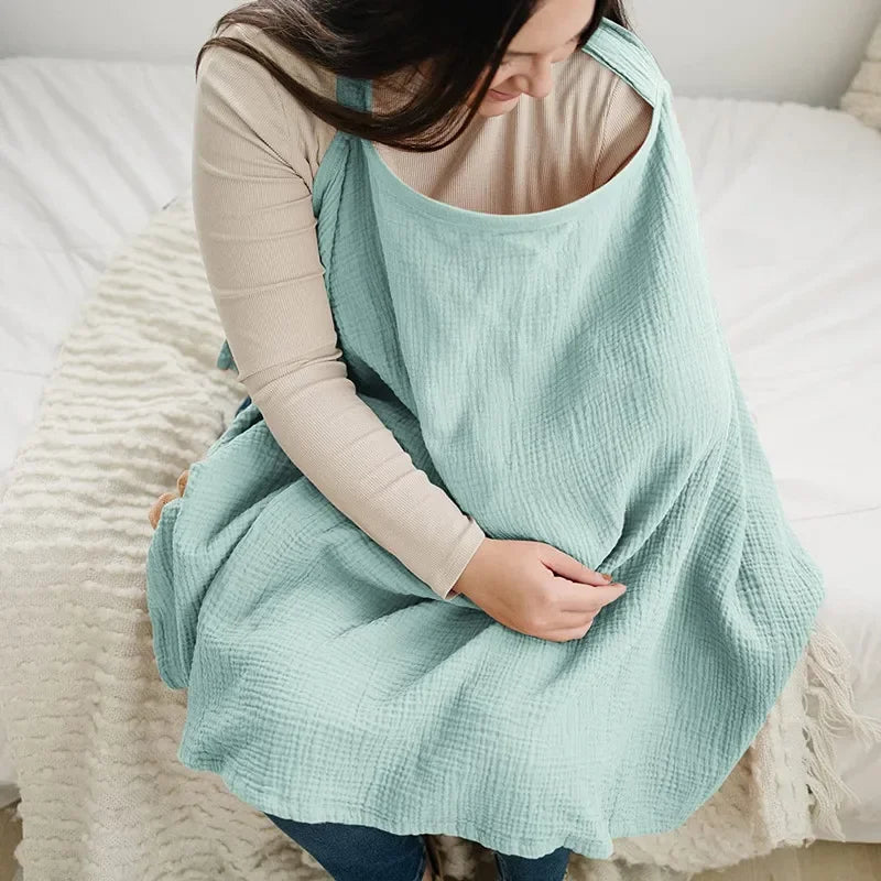 Breathable Nursing Cover - Adjustable Privacy Apron for Outdoor Breastfeeding