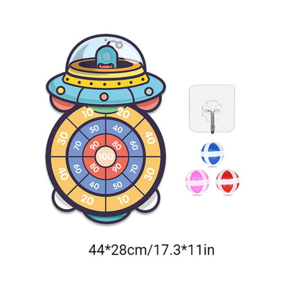 Montessori Sports Toy - Sticky Ball Dart Board Target Game for Indoor & Outdoor Fun