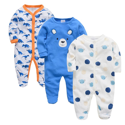 KAVKAS Baby Cotton Rompers – Cartoon Jumpsuit Set 0–12 Months