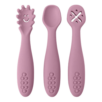3-Piece Baby Learning Spoon Set – Weaning Utensils