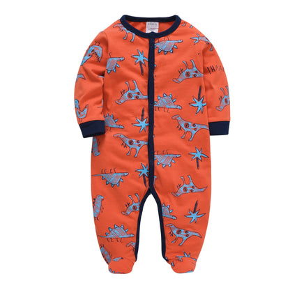 KAVKAS Baby Cotton Rompers – Cartoon Jumpsuit Set 0–12 Months