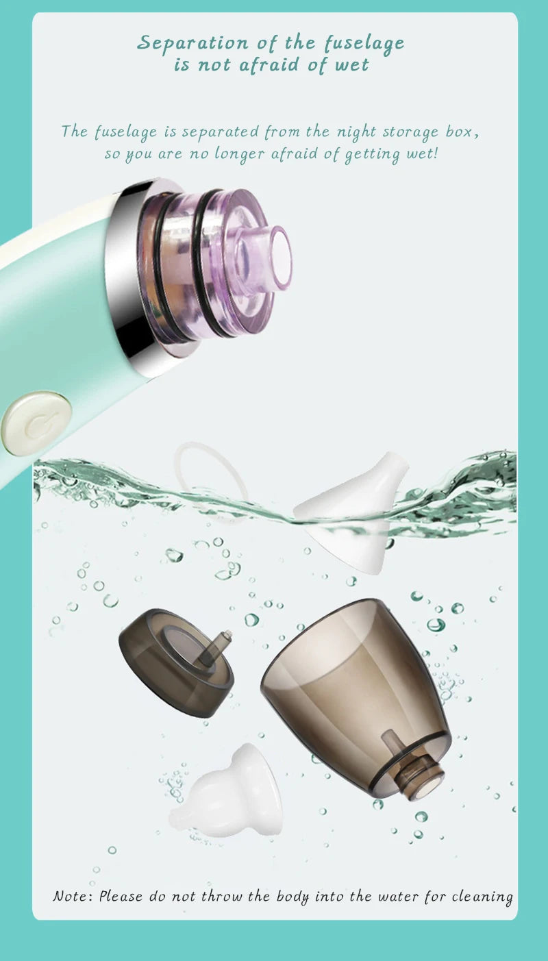 Electric Baby Nasal Aspirator - Safe Hygienic Nose Cleaner for Newborns & Infants