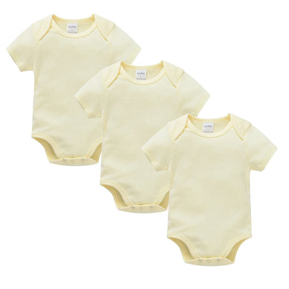 KAVKAS Cotton Baby Bodysuit – White Short-Sleeve 18–24M