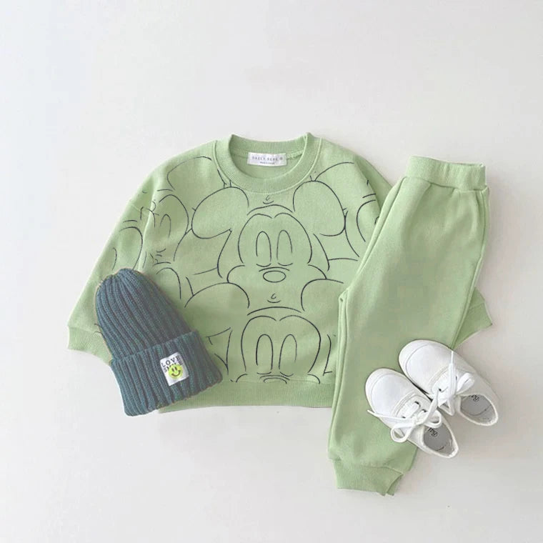 Designer Cartoon Baby Tracksuit Set – Summer T-Shirt & Shorts for Boys & Girls (0-24 Months)