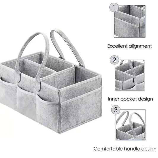 Portable Diaper Organizer — Gray