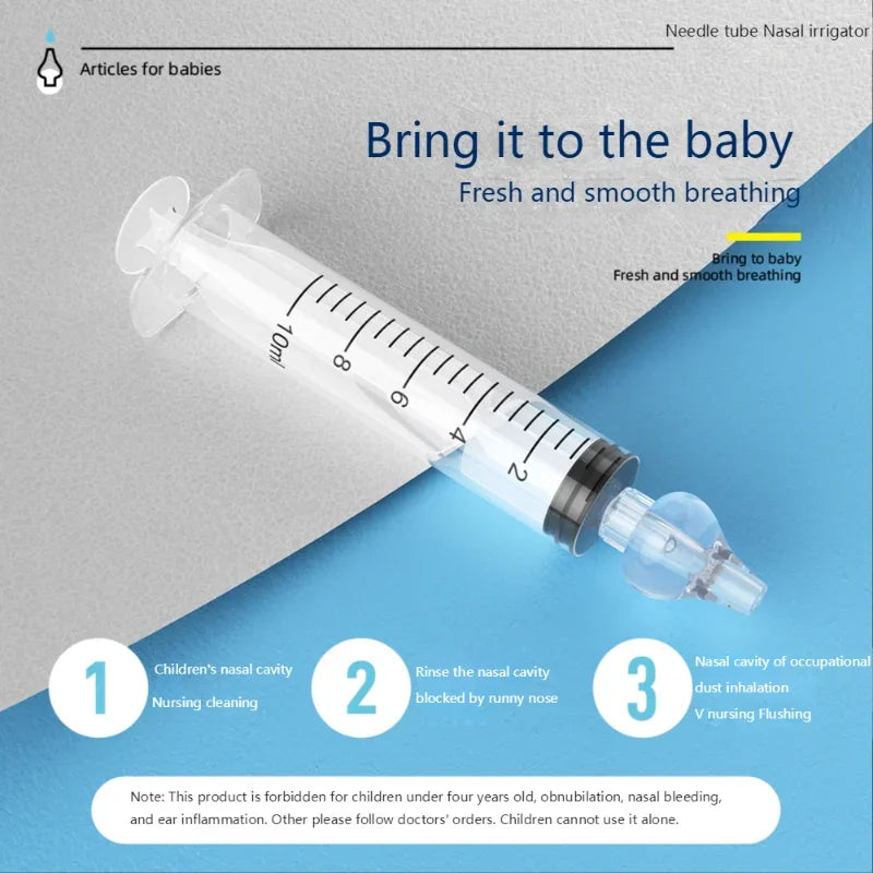 1/2/4/5/6/7PCS Silicone Baby Nasal Aspirator Syringe Baby Nose Cleaner Rhinitis Nasal Washer Irrigator Nose Washing for Children