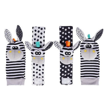 4-Piece Baby Wrist Rattle & Foot Finder Set