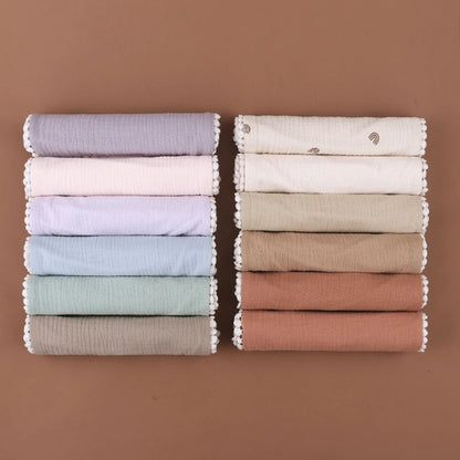 5-Pack Gauze Baby Burp Cloths – Soft Absorbent Towels
