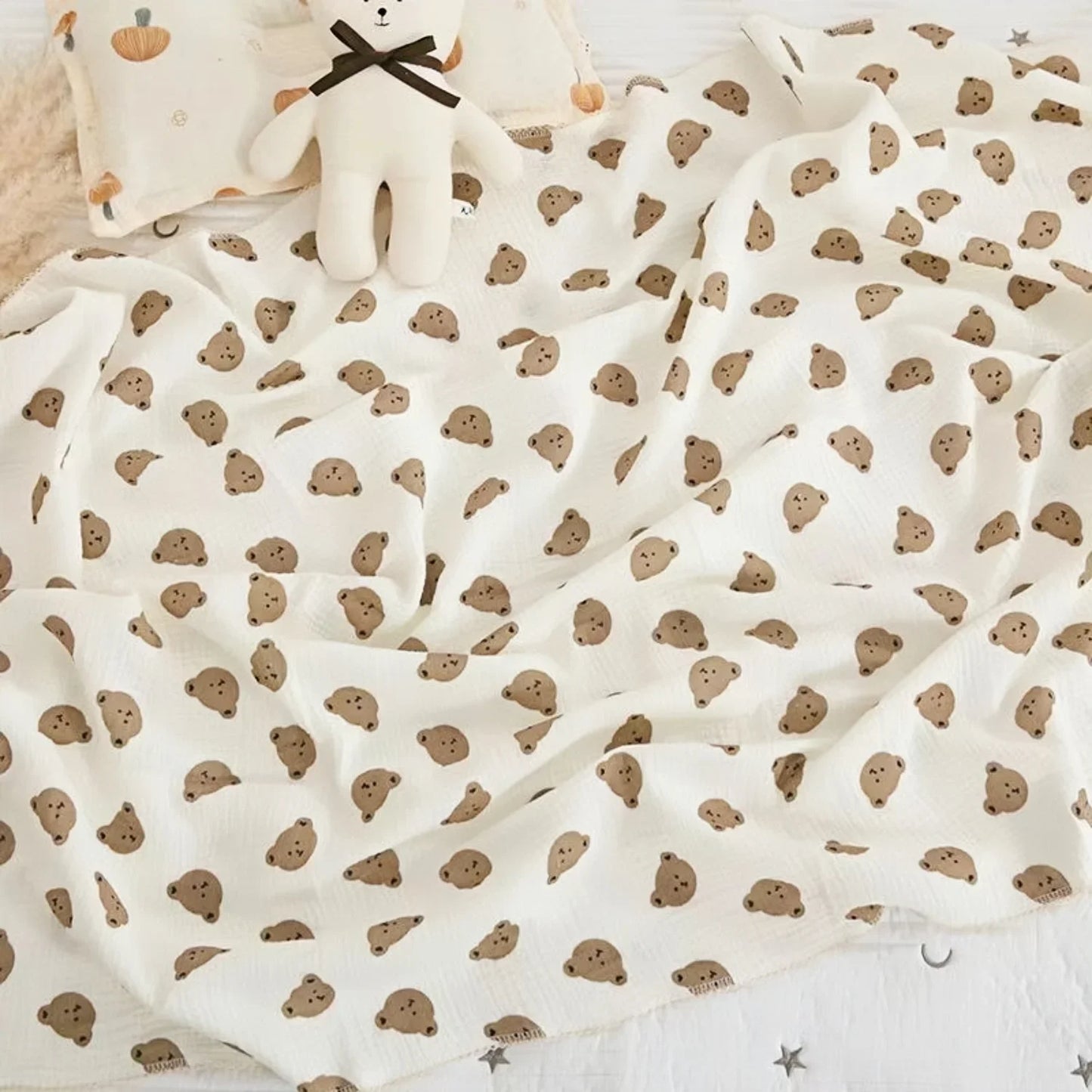 2Pc Cotton Muslin Blankets Baby Receiving Blanket for Newborn Muslin Swaddle Wrap Bedding Infant Bath Towel Baby Items
